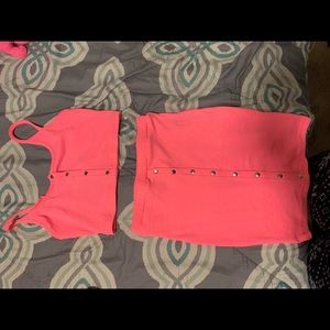 Neon pink 2 piece set